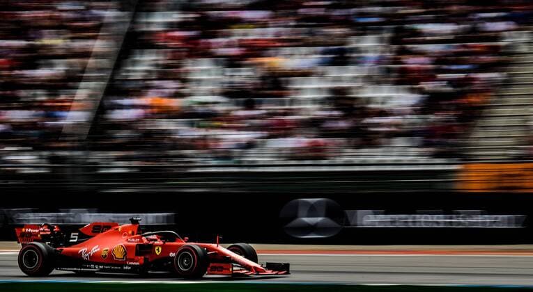 27.07.2019, xpsx, Motorsport FIA Formel 1, Mercedes Benz Großer Preis von Deutschland 2019 3.Freies Training v.l. Sebastian Vettel (Scuderia Ferrari Mission Winnow 5 GER) Hockenheim
