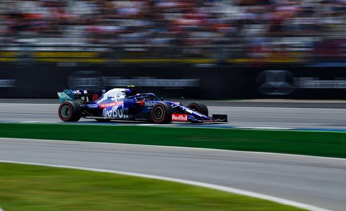 27.07.2019, xpsx, Motorsport FIA Formel 1, Mercedes Benz Großer Preis von Deutschland 2019 3.Freies Training v.l. Alexander Albon (Red Bull Toro Rosso Honda 23 GBR) Hockenheim