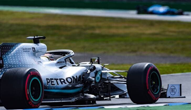 27.07.2019, xpsx, Motorsport FIA Formel 1, Mercedes Benz Großer Preis von Deutschland 2019 3.Freies Training v.l. Lewis Hamilton (Mercedes-AMG Petronas Motorsport 44 GBR) Hockenheim