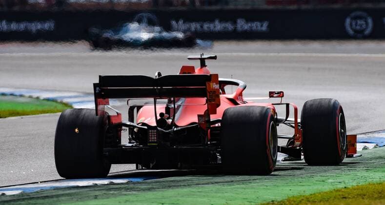 27.07.2019, xpsx, Motorsport FIA Formel 1, Mercedes Benz Großer Preis von Deutschland 2019 3.Freies Training v.l. Sebastian Vettel (Scuderia Ferrari Mission Winnow 5 GER) Hockenheim