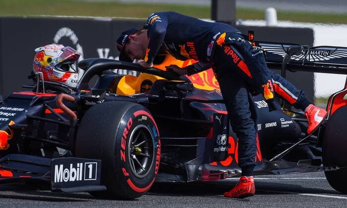 27.07.2019, xpsx, Motorsport FIA Formel 1, Mercedes Benz Großer Preis von Deutschland 2019 3.Freies Training v.l. Max Verstappen (Aston Martin Red Bull Racing 33 NED) Hockenheim