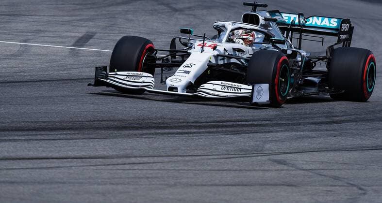 27.07.2019, xpsx, Motorsport FIA Formel 1, Mercedes Benz Großer Preis von Deutschland 2019 3.Freies Training v.l. Lewis Hamilton (Mercedes-AMG Petronas Motorsport 44 GBR) Pole Position Hockenheim