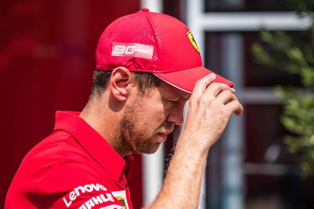 Sebastian Vettel (Scuderia Ferrari Mission Winnow) enttaeuscht nach seinem Ausscheiden, Mercedes Benz Grosser Preis von Deutschland 2019, Motorsport, Formel 1, 27.07.2019, Mercedes Benz Grosser Preis von Deutschland 2019, Motorsport, Formel 1, 27.07.2019 Hockenheim Copyright: xEIBNER AlexanderxNeisx EP_ANS