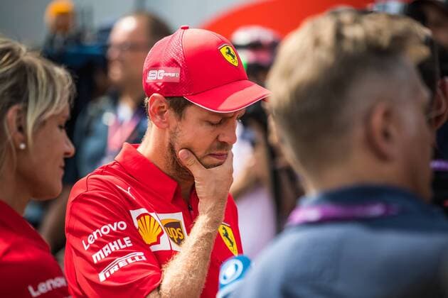 Sebastian Vettel (Scuderia Ferrari Mission Winnow) enttaeuscht nach seinem Ausscheiden, Mercedes Benz Grosser Preis von Deutschland 2019, Motorsport, Formel 1, 27.07.2019, Mercedes Benz Grosser Preis von Deutschland 2019, Motorsport, Formel 1, 27.07.2019 Hockenheim Copyright: xEIBNER AlexanderxNeisx EP_ANS