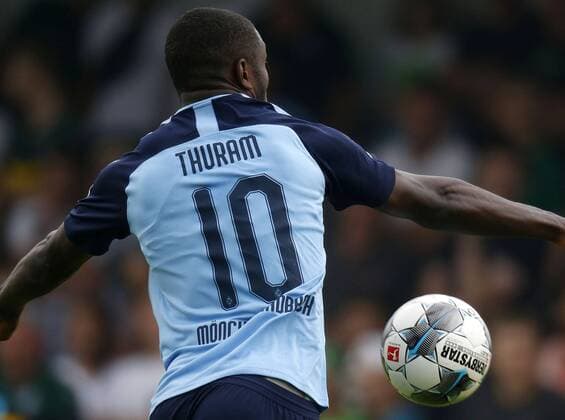 Straelen, Deutschland, Vorbereitungsspiel, Borussia Mönchengladbach vs. Angers SCO 2-1 am 27 .7. 2019 im Stadion an der Römerstraße in Straelen Marcus THURAM (MG)