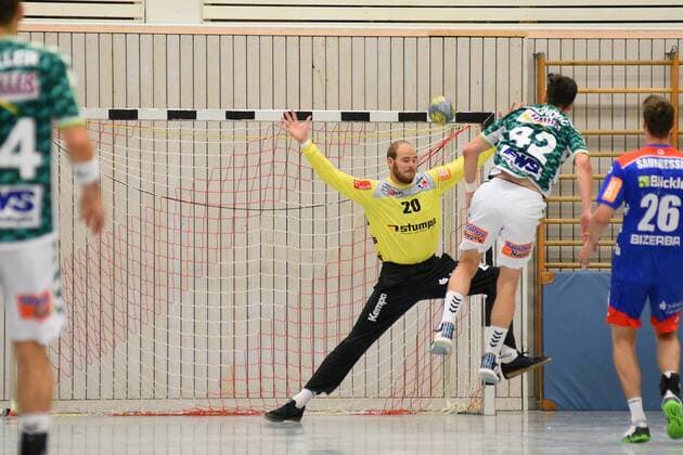 Mike Jensen (HBW Balingen-Weilstetten 20) im Tor Handball , Maenner , Vorbereitung , Turnier, Altensteig , S-Cup , 27.07.2019, Foto:TBaur Eibner S-Cup Frisch Auf Goeppingen - HBW Balingen-Weilstetten Altensteig Copyright: xEIBNER TobiasxBaurx EP_TBR