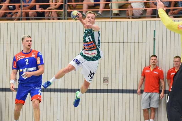 Till Hermann (FrischAuf Goeppingen 41) Handball , Maenner , Vorbereitung , Turnier, Altensteig , S-Cup , 27.07.2019, Foto:TBaur Eibner S-Cup Frisch Auf Goeppingen - HBW Balingen-Weilstetten Altensteig Copyright: xEIBNER TobiasxBaurx EP_TBR