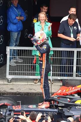Max Verstappen (Aston Martin Red Bull Racing) bejubelt seinen Sieg, Mercedes Benz Grosser Preis von Deutschland 2019, Motorsport, Formel 1, 28.07.2019, Mercedes Benz Grosser Preis von Deutschland 2019, Motorsport, Formel 1, 28.07.2019 Hockenheim Copyright: xEIBNER AlexanderxNeisx EP_ANS