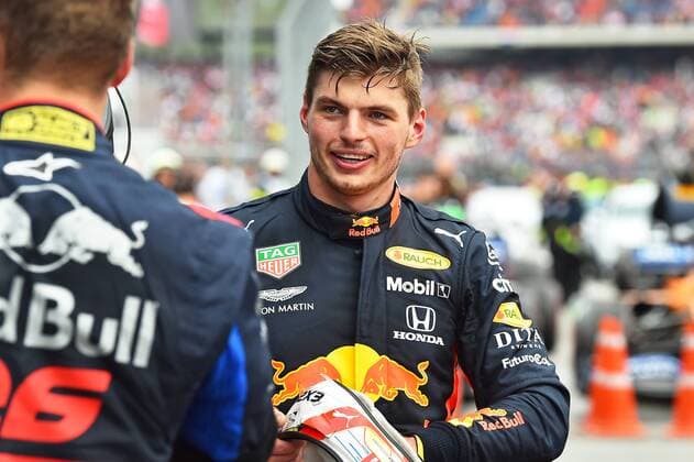 28.07.2019, xekx, FIA Formel 1, Formula 1 Mercedes-Benz - Großer Preis von Deutschland 2019 Rennen emspor, Sieger, 1.Platz, Max Verstappen (Aston Martin Red Bull Racing) (DFL DFB REGULATIONS PROHIBIT ANY USE OF PHOTOGRAPHS as IMAGE SEQUENCES and or QUASI-VIDEO) Hockenheim