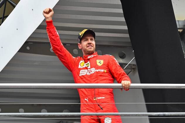 28.07.2019, xekx, FIA Formel 1, Formula 1 Mercedes-Benz - Großer Preis von Deutschland 2019 Rennen emspor, 2. Platz Sebastian Vettel (Ferrari) (DFL DFB REGULATIONS PROHIBIT ANY USE OF PHOTOGRAPHS as IMAGE SEQUENCES and or QUASI-VIDEO) Hockenheim