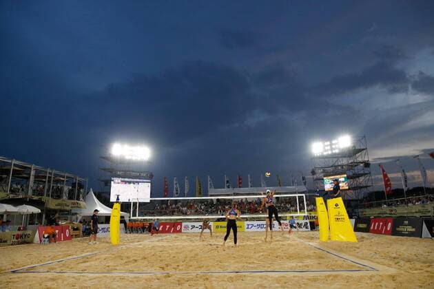General view, JULY 28, 2019 - Beach volleyball, Beachvolleyball : FIVB Beach Volleyball World Tour 2019 Tokyo Women s Final match at Shiokaze Park in Tokyo, Japan. Noxthirdxpartyxsales  (108734195)