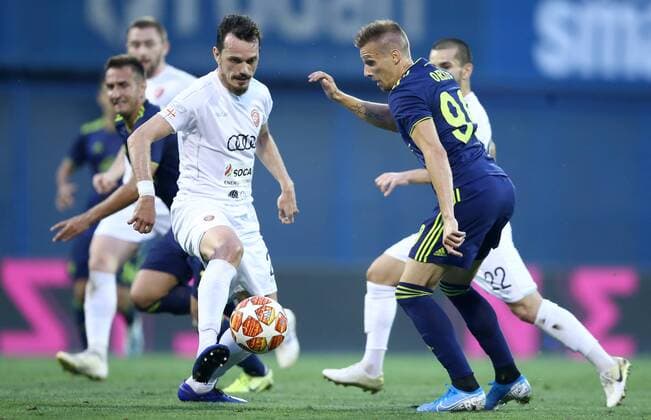 Zagreb: Uzvratni susret 2. pretkola Lige prvaka izmeÄ‘u Dinama i Saburtala 30.07.2019., Zagreb, Croatia - 2nd leg of Second Qualifying round of UEFA Champions League between GNK Dinamo and FC Saburtalo at Maksimir Stadium.Levan Kakubava, Mislav Orsic  IgorxSoban PIXSELL