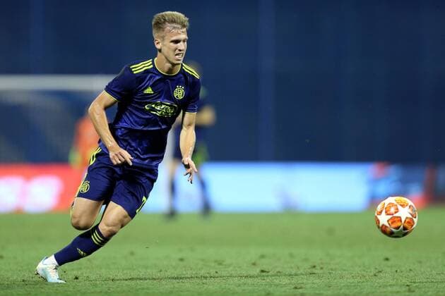 UEFA Champions League - Second Qualifying round 2nd leg - GNK Dinamo vs FC Saburtalo 30.07.2019., Zagreb, Croatia - 2nd leg of Second Qualifying round of UEFA Champions League between GNK Dinamo and FC Saburtalo at Maksimir Stadium. Dani Olmo.  LukaxStanzl PIXSELL
