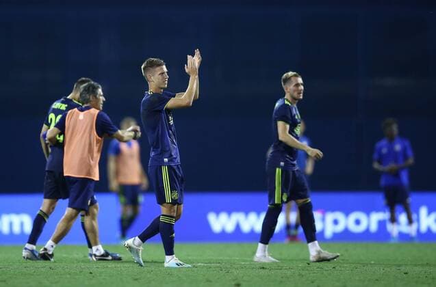UEFA Champions League - Second Qualifying round 2nd leg - GNK Dinamo vs FC Saburtalo 30.07.2019., Zagreb, Croatia - 2nd leg of Second Qualifying round of UEFA Champions League between GNK Dinamo and FC Saburtalo at Maksimir Stadium. Dani Olmo  IgorxSoban PIXSELL