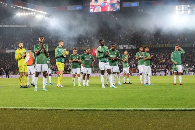 Fussball Champions League Qualifikationsrunde 2 - 19 20 - FC Basel 1893 vs. PSV Eindhoven - 30-07-2019 PSV Eindhoven nach der Niederlage, beim Fussball Champions League Spiel Qualifikationsrunde 2 zwischen dem FC Basel 1893 und PSV Eindhoven, am Dienstag, den 30. Juli 2019 Sankt Jakob Park in Basel (Schweiz). Copyright: xBEAUTIFULxSPORTS G.xHubbsx