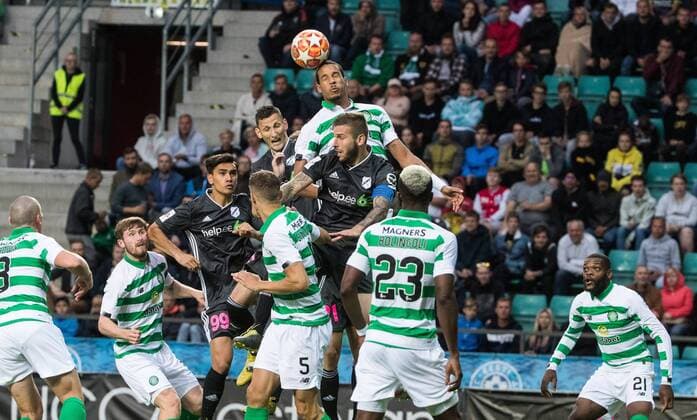 Fußball, CL-Quali, Nomme Kalju FC - Celtic Glasgow Tallinn, Estonia, 30.07.2019 Nomme Kalju vs Glasgow Celtic. Nomme Kalju FC vs Glasgow Celtic FC Champions League 2019 2020. Soccer at the A le Coq Arena, Tallinn. Foto Tairo Lutter, Postimees Grupp TALLINN Harjumaa Estonia  Copyright: xTAIROxLUTTERx