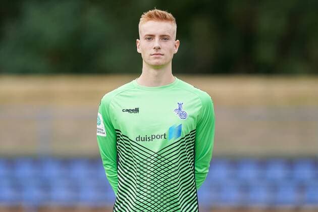 Roman Schabbing ( MSV Duisburg ), Fussball - A-Junioren - Saison 2019 2020 - MSV Duisburg U19 Fototermin, Duisburg, BSA Westender Strasse, 31.07.2019, DFB regulations prohibit any use of photographs as image sequences and or quasi-video Duisburg BSA Westender Strasse Nordrhein-Westfalen Deutschland