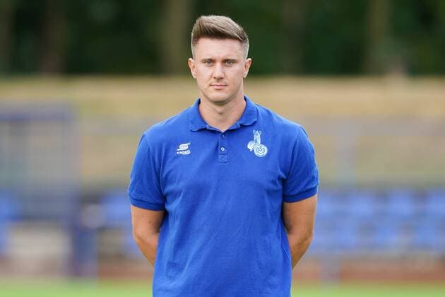 Videoanalyst Alexander Döhm ( MSV Duisburg ), Fussball - A-Junioren - Saison 2019 2020 - MSV Duisburg U19 Fototermin, Duisburg, BSA Westender Strasse, 31.07.2019, DFB regulations prohibit any use of photographs as image sequences and or quasi-video Duisburg BSA Westender Strasse Nordrhein-Westfalen Deutschland