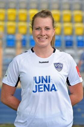 14 Anja Heuschkel, FF USV Jena, Saison 2019 2020 im Ernst-Abbe-Sportfeld. Jena Thueringen Deutschland