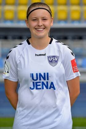 8 Vanessa Fudalla, FF USV Jena, Saison 2019 2020 im Ernst-Abbe-Sportfeld. Jena Thueringen Deutschland