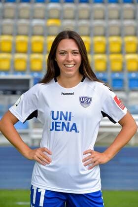 11 Leonie Kreil, FF USV Jena, Saison 2019 2020 im Ernst-Abbe-Sportfeld. Jena Thueringen Deutschland
