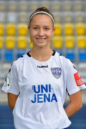 6 Donika Grajqevci, FF USV Jena, Saison 2019 2020 im Ernst-Abbe-Sportfeld. Jena Thueringen Deutschland