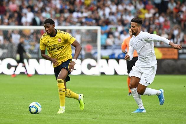 Rayan Ait Nouri (Angers SCO), Tyreece John-Jules (Arsenal) FOOTBALL : Angers SCO vs Arsenal - Amical- 31 07 2019 RonanHoussin Panoramic 