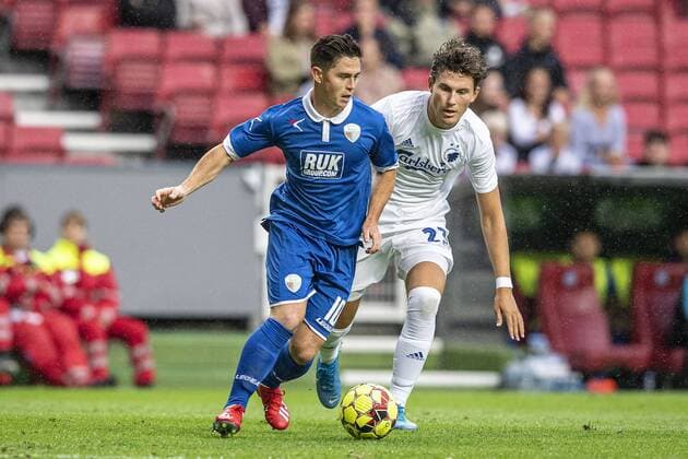 Daniel Redmond (10), The New Saints FC oh Jonas Wind (23), FC Koebenhavn under kampen i Champions League Kvalen mellem FC Koebenhavn og The New Saints FC i Parken onsdag den 31. juli 2019.. , Copenhagen Denmark Copyright: AndersxKjaerbyex-xRitzauxScanpix AndersxKjaerbyex cop101 spdk20190731-204608-L