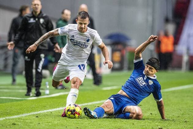 Karlo Bartolec (17), FC Koebenhavn og Adrian Cieslewicz (11), The New Saints FC under kampen i Champions League Kvalen mellem FC Koebenhavn og The New Saints FC i Parken onsdag den 31. juli 2019.. , Copenhagen Denmark Copyright: AndersxKjaerbyex-xRitzauxScanpix AndersxKjaerbyex cop101 spdk20190731-204620-L