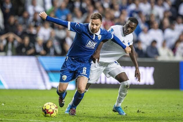 Jon Routledge (6), The New Saints FC og Mohamed Daramy (11), FC Koebenhavn under kampen i Champions League Kvalen mellem FC Koebenhavn og The New Saints FC i Parken onsdag den 31. juli 2019.. , Copenhagen Denmark Copyright: AndersxKjaerbyex-xRitzauxScanpix AndersxKjaerbyex cop101 spdk20190731-215707-L