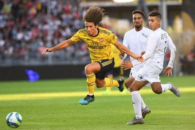 Matteo Guendouzi (Arsenal), Rachid Alioui, Rayan Ait Nouri (Angers SCO) FOOTBALL : Angers SCO vs Arsenal - Amical- 31 07 2019 RonanHoussin Panoramic 