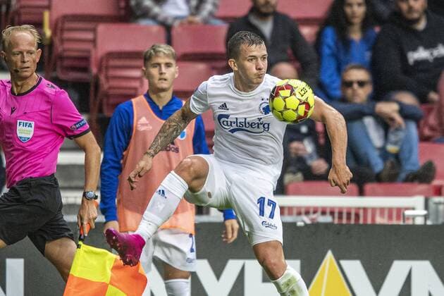 Guillermo Varela (2), FC Koebenhavn og Karlo Bartolec (17), FC Koebenhavn under kampen i Champions League Kvalen mellem FC Koebenhavn og The New Saints FC i Parken onsdag den 31. juli 2019.. , Copenhagen Denmark Copyright: AndersxKjaerbyex-xRitzauxScanpix AndersxKjaerbyex cop101 spdk20190731-220754-L