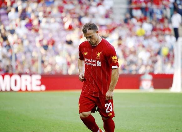31.07.2019 Genf. Stade de Geneve Fussball Herren Saison 2019 2020 Testspiel Liverpool FC - Olimpique Lion . Im Bild : Xherdan Shaqiri (Liverpool FC) . (Aktion Einzelbild c) Manuel Geisser