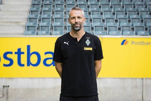 Mönchengladbach, 01.08.2019 Trainer Marco Rose (BMG) Porträttermin 2019 2020 Borussia Mönchengladbach