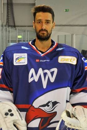 Adler Mannheim Mannheims Dennis Endras (Nr.44) im Portrait der Adler Mannheim in der Saison 2019 2020. Mannheim. 30.07.19 Eishockey SAP Arena , Mannheim Baden Wuerttemberg Deutschland SAP Arena