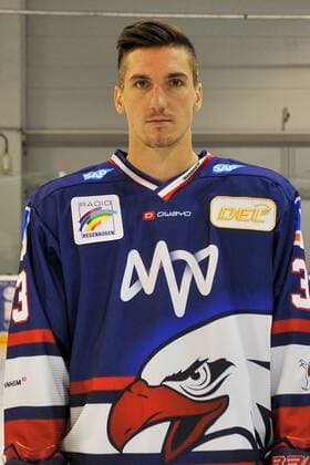 Adler Mannheim Mannheims Borna Rendulic im Portrait der Adler Mannheim in der Saison 2019 2020. Mannheim. 30.07.19 Eishockey SAP Arena , Mannheim Baden Wuerttemberg Deutschland SAP Arena