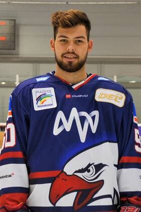 Adler Mannheim Mannheims Louis Brune (Nr.90) im Portrait der Adler Mannheim in der Saison 2019 2020. Mannheim. 30.07.19 Eishockey SAP Arena , Mannheim Baden Wuerttemberg Deutschland SAP Arena