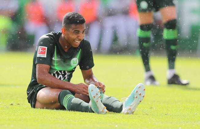 Joao Victor Sa (VfL Wolfsburg) DFL REGULATIONS PROHIBIT ANY USE OF PHOTOGRAPHS AS IMAGE SEQUENCES AND OR QUASI-VIDEO.