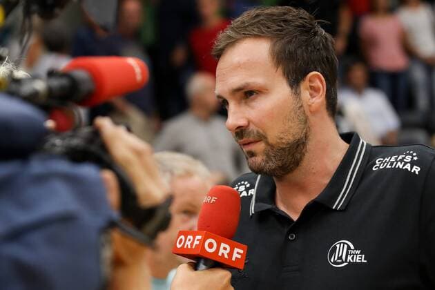HANDBALL - Allstars vs Kiel, test match GRAZ,AUSTRIA,03.AUG.19 - HANDBALL - Styrian Allstars vs THW Kiel, test match. Image shows Viktor Szilagyi (Kiel). GEPAxpictures xChristianxWalgram