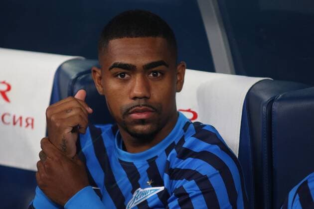 Russian Federation. St. Petersburg. Gazprom arena. Arena St. Petersburg. Football. Russian Football Championship. Russian Premier League 2019 2020. 4th round of the RPL. FC Zenit - FC Krasnodar. Player of the Zenit football club Malcolm. MaksimxKonstantinov 