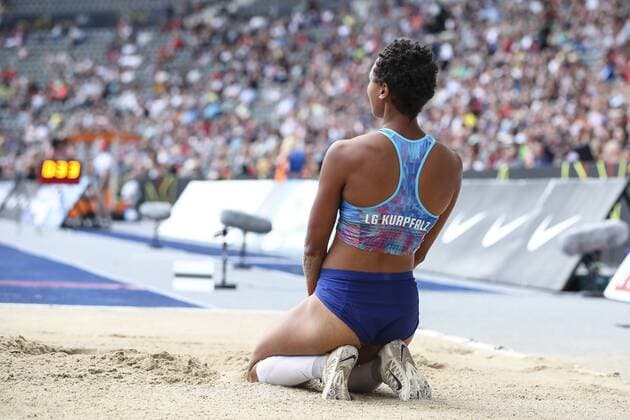 Deutsche Leichtathletik-Meisterschaften; Berlin, 04.08.2019 Malaika Mihambo (LG Kurpfalz); Deutsche Leichtathletik-Meisterschaften am 04.08.2019 im Olympiastadion, Berlin (Berlin) an Tag 2 (Nachmittags-Session). Copyright: xBEAUTIFULxSPORTS AxelxKohringx
