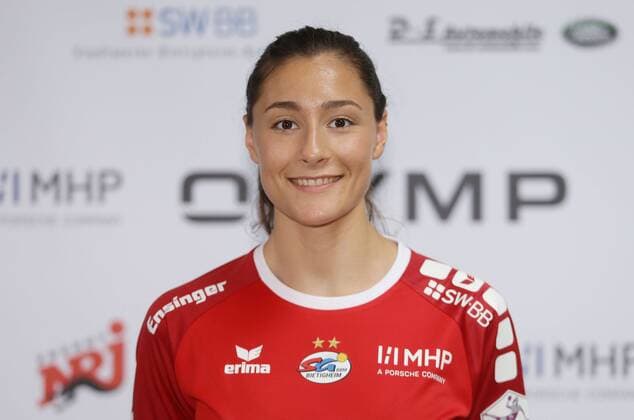 Stuttgart , Handball Fototermin SG BBM Bietigheim , Daphne Gautschi