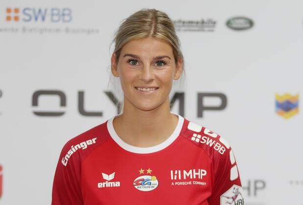 Stuttgart , Handball Fototermin SG BBM Bietigheim , Angela Malestein