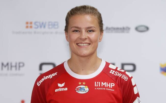 Stuttgart , Handball Fototermin SG BBM Bietigheim , Maren Nyland Aardahl