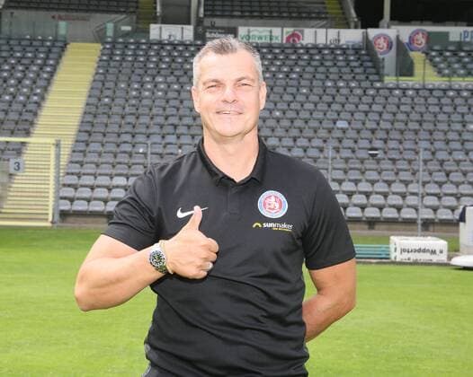 Fußball, Trainerhistorie, Wuppertaler SV Regionalliga West, Saison 2019 2020, Fototermin Wuppertaler SV, -- Karsten Hutwelker ( Wuppertaler SV ) Portrait