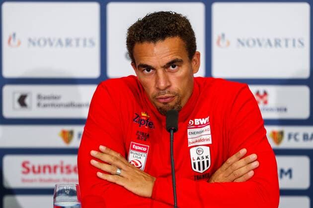 SOCCER - CL quali, Basel vs LASK BASEL,SWITZERLAND,06.AUG.19 - SOCCER - UEFA Champions League qualification, FC Basel vs Linzer ASK, preview, press conference, PK, Pressekonferenz LASK. Image shows head coach Valerien Ismael (LASK Linz). GEPAxpictures xPhilippxBrem