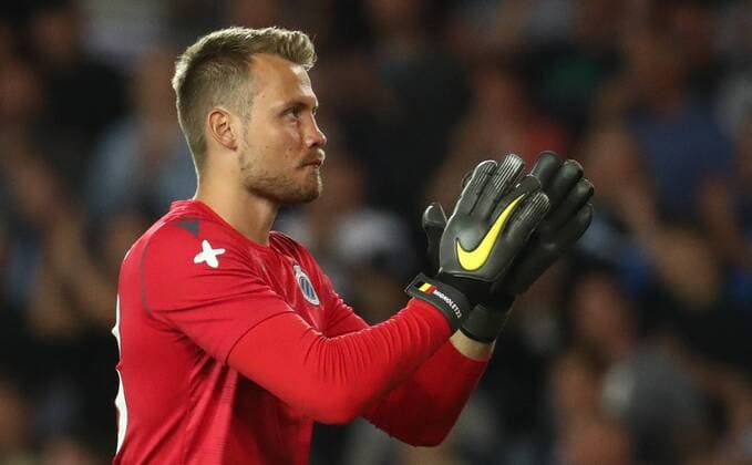 Club s Simon Mignolet celebrates after winning a game between Belgian soccer team Club Brugge and Ukrainian club Dynamo Kyiv, in the third qualifying round of the UEFA Champions League competition, Tuesday 06 August 2019 in Brugge. VIRGINIExLEFOUR  x05639510x