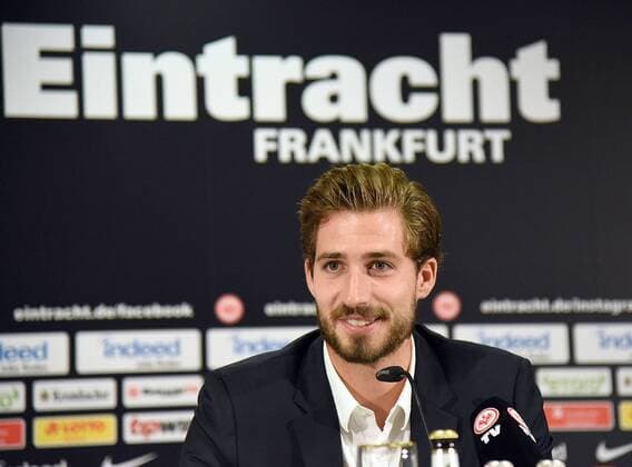 07.08.2019, xhbx, Fussball 1.Bundesliga, Eintracht Frankfurt - Pressekonferenz Kevin Trapp emspor, v.l. Kevin Trapp (Eintracht Frankfurt) (DFL DFB REGULATIONS PROHIBIT ANY USE OF PHOTOGRAPHS as IMAGE SEQUENCES and or QUASI-VIDEO) Frankfurt am Main