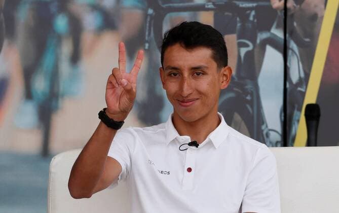 Colombian cyclist Egan Bernal, winner of the Tour de France 2019, poses during a tribute celebrated at his hometown, Zipaquira, in Cundinamarca, Colombia, 07 August 2019. Tribute to Colombian Tour de France 2019 winner Egan Bernal in Zipaquira !ACHTUNG: NUR REDAKTIONELLE NUTZUNG!  Copyright: xMauricioxDuenasxCastanedax AME4778 20190807-637008015745343697