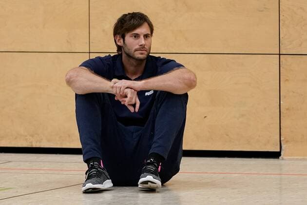 Uwe Gensheimer (RNL, 3), Freisteller, Ganzkörper, Einzelbild, Aktion, Action, 07.08.2019, Östringen (Deutschland), Handball, Testspiel, Rhein-Neckar Löwen - SG Nußloch